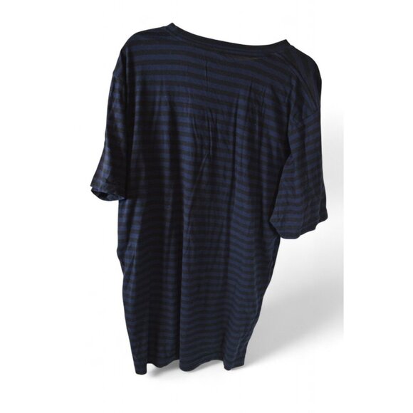 American Apparel Men’s Navy Black Stripe T-Shirt Short Sleeve 2XL - Picture 2 of 3